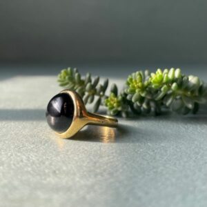 Anello saturno con onice