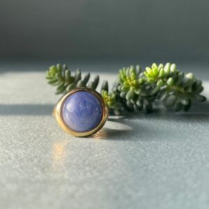 Anello saturno con sodalite