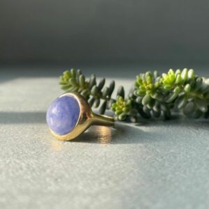 Anello saturno con sodalite