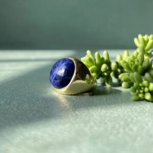 Anello ninfea con sodalite