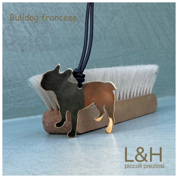 Ciondolo portachiavi silhouette bulldog francese – L&H piccoli preziosi