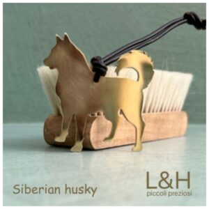 Ciondolo portachiavi silhouette Siberian Husky